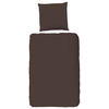 BETTWÄSCHE Uni Dark Chocolate Satin 135/200 cm  - Dunkelbraun, Basics, Textil (135/200cm)