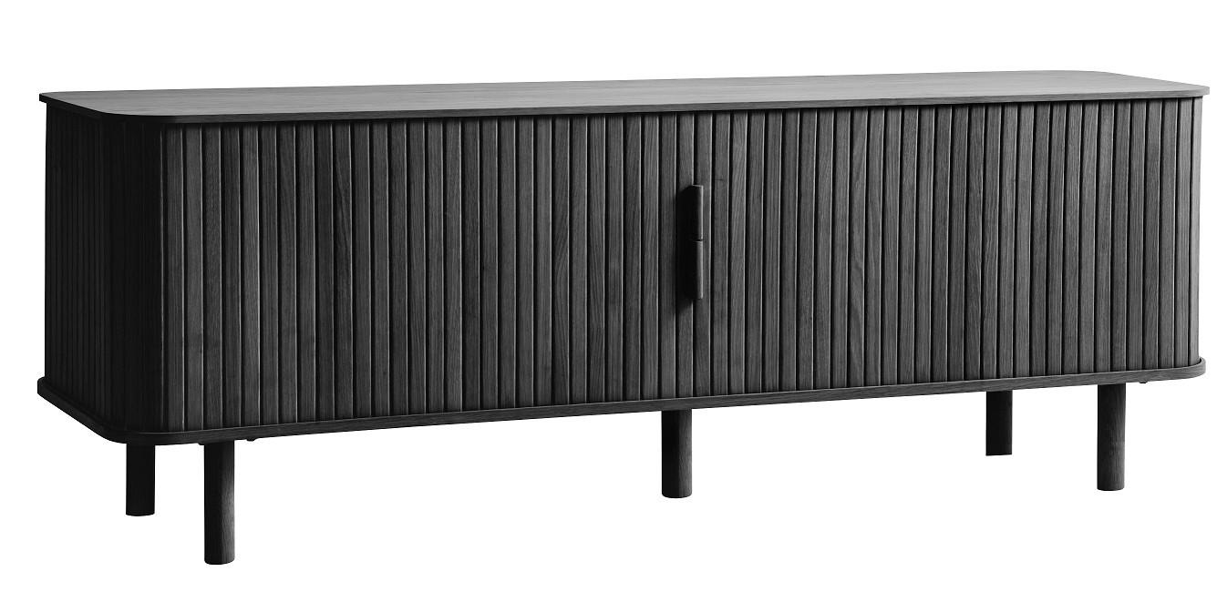 TV-BÄNK  i 160/55,6/40 cm  - svart, Design, trämaterial/trä (160/55,6/40cm) - Niels Andersson