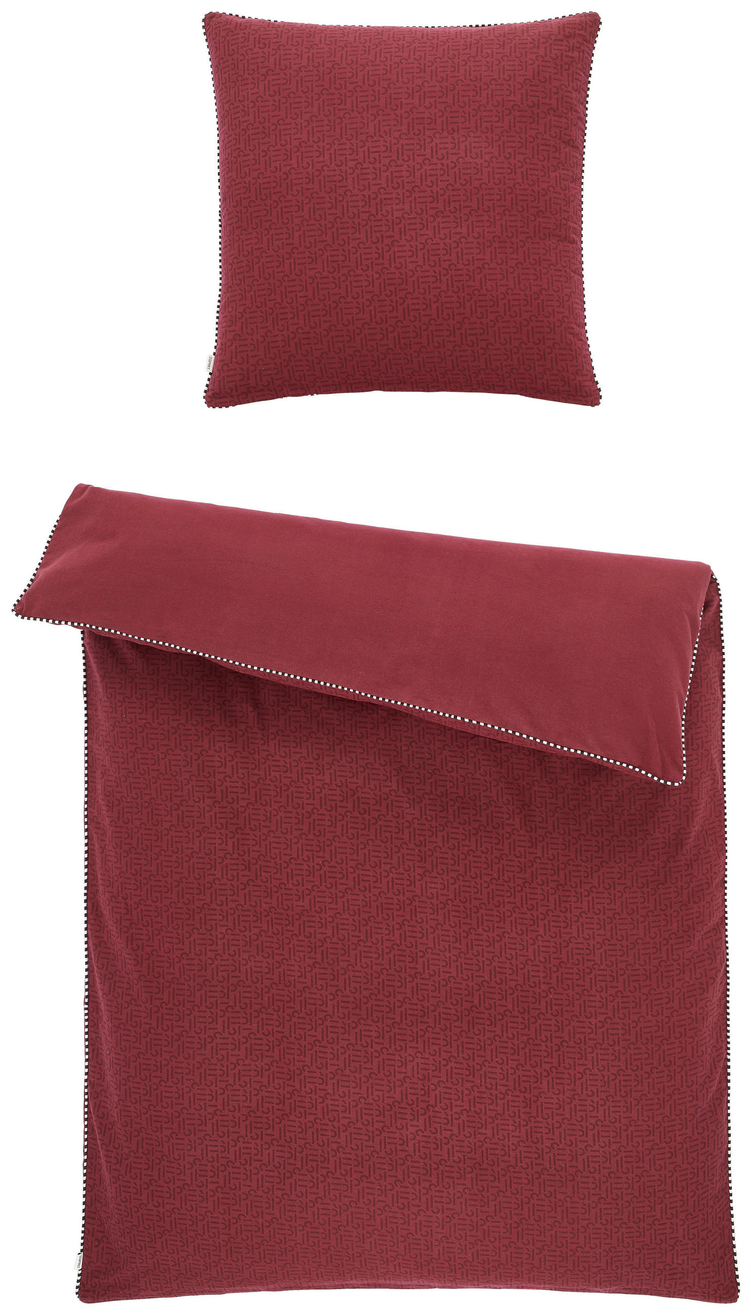 WENDEBETTWÄSCHE Scatter Flanell 200/200 cm  - Dunkelrot, KONVENTIONELL, Textil (200/200cm) - Esprit