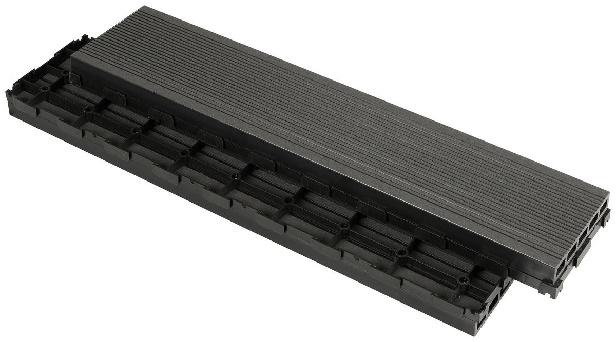 TERRASSENDIELE Grau 8 Stück  - Grau, Basics, Kunststoff (59,2/13,4/3,3cm) - Ambia Garden