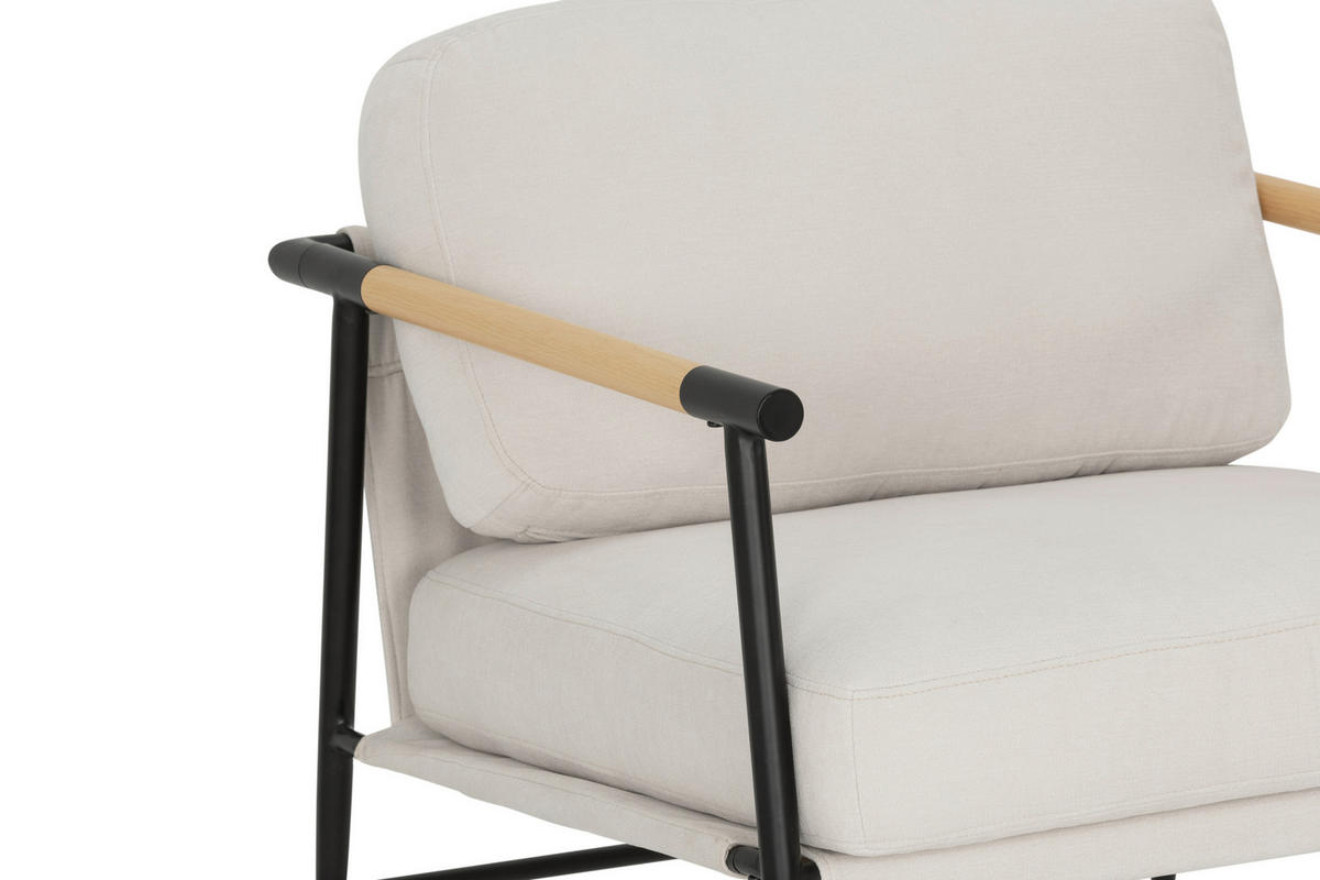 KŘESLO, textil, bílá - bílá/ořechovec, Trend, kov/textil (74/84.5/70.5cm) - MID.YOU