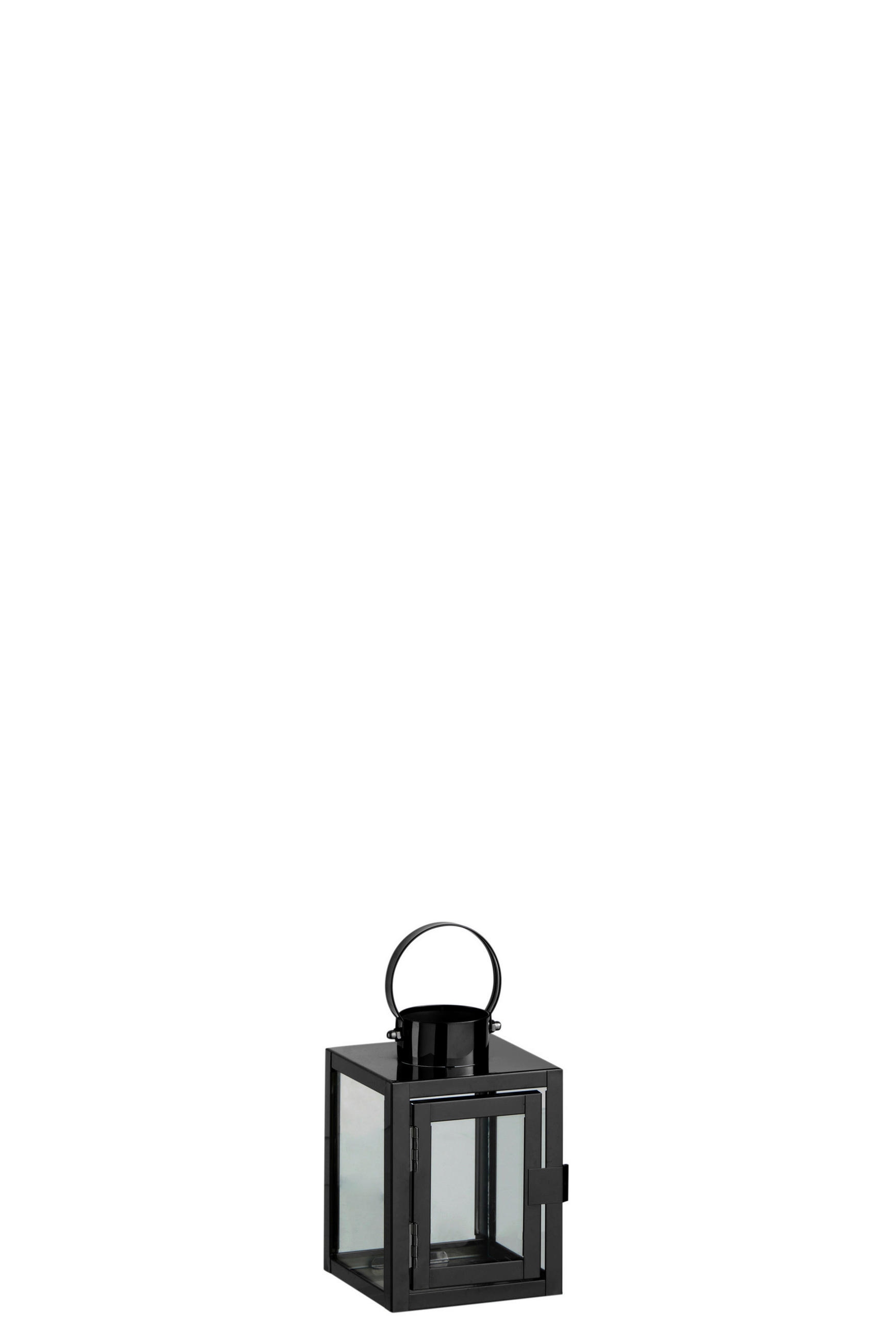 LATERNE - Schwarz, Basics, Glas/Metall (10,5/10/15,5cm) - Ambia Home