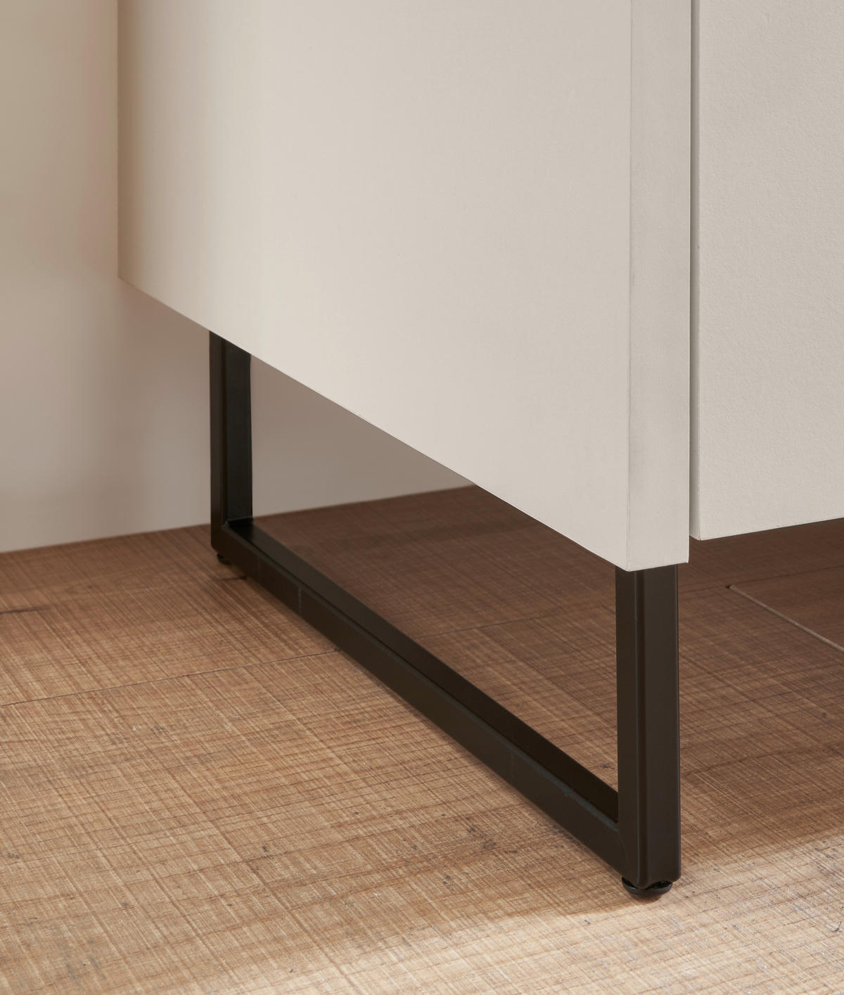 WASCHBECKENUNTERSCHRANK 100/60/36 cm  - Kaschmir/Schwarz, LIFESTYLE, Holzwerkstoff/Metall (100/60/36cm) - Xora