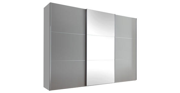 SCHWEBETÜRENSCHRANK 249/222/68 cm 3-türig  - Alufarben/Grau, Holzwerkstoff/Metall (249/222/68cm) - Moderano