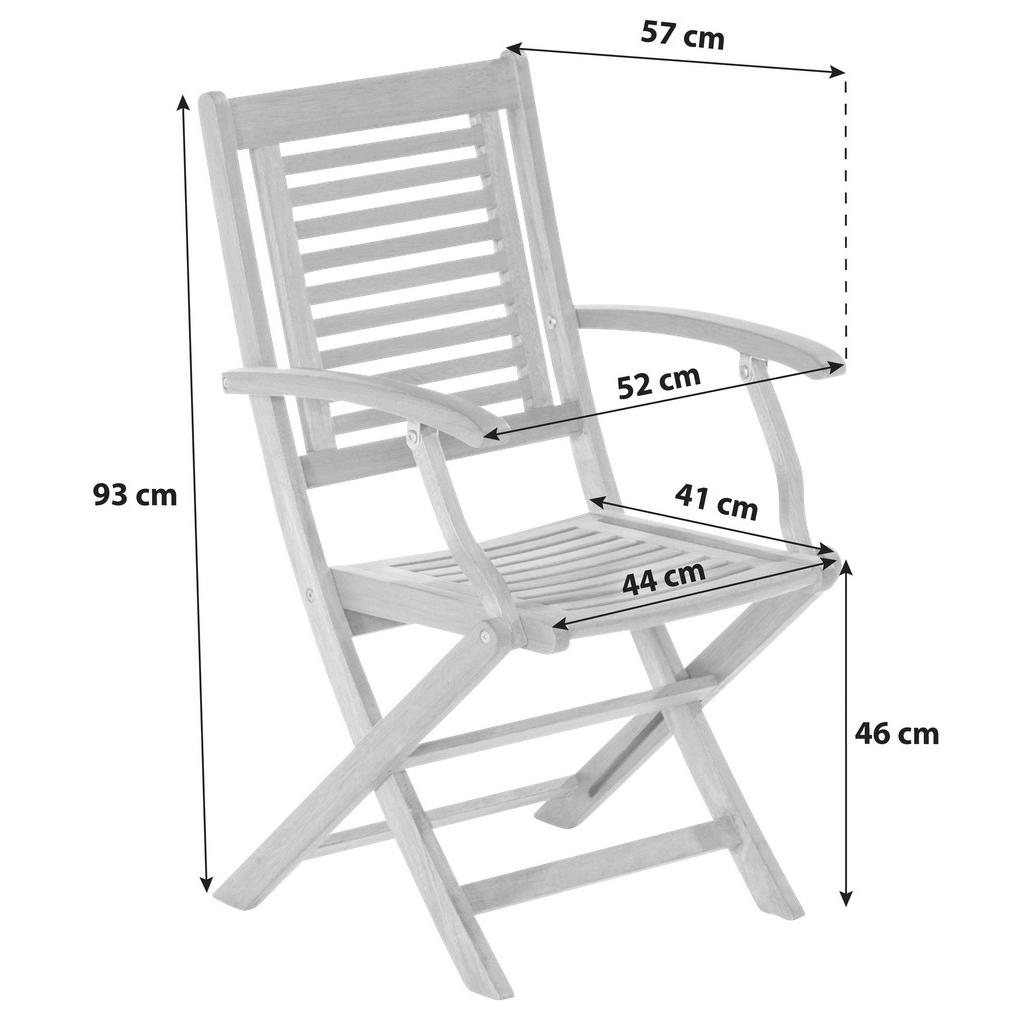 Thumbnail - Gardenson Gartensessel-Set Cordoba, Natur, Holz, Eukalyptusholz, vollmassiv, 52x93x57 cm, FSC Mix, klappbar, Gartenmöbel...