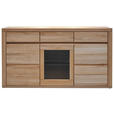 SIDEBOARD Alteiche 170/92/44 cm - Alteiche/Grau, KONVENTIONELL, Glas/Holz (170/92/44cm) - Voleo