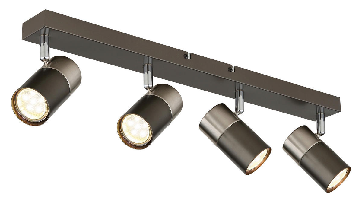 STRAHLER Solin 56/6/12 cm  - Schwarzchrom/Nickelfarben, Design, Metall (56/6/12cm) - Globo