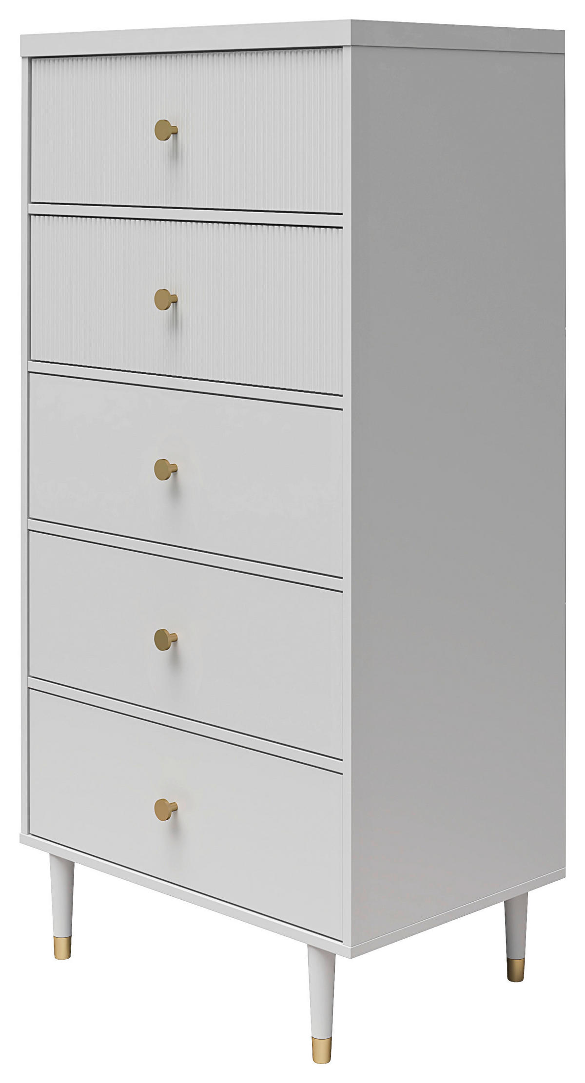 KOMMODE Elizabeth  in  - Goldfarben/Grau, Design, Holzwerkstoff/Metall (70/141/46cm) - MID.YOU