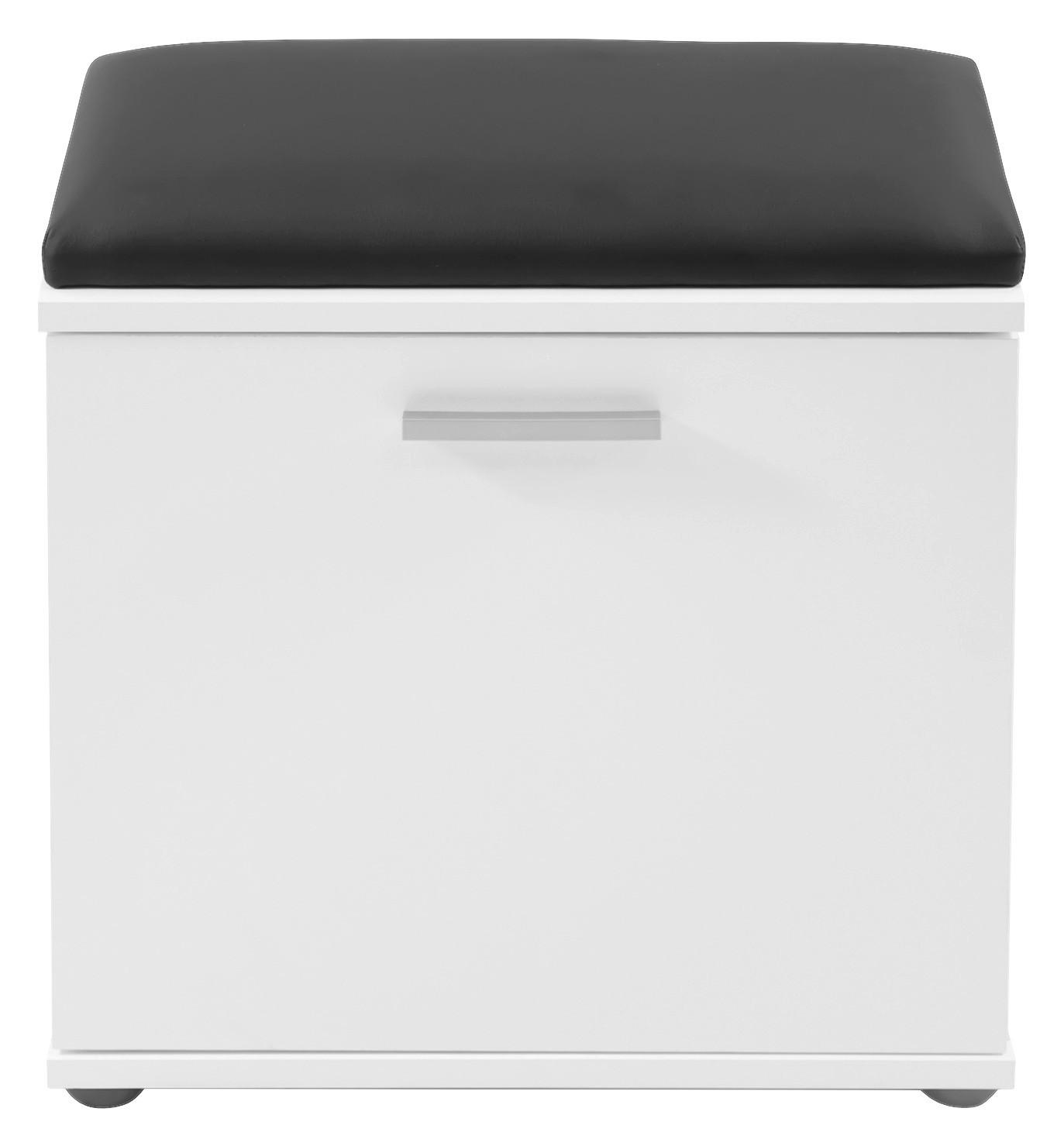 GARDEROBENBANK - Silberfarben/Schwarz, LIFESTYLE, Kunststoff (48,5/49/30cm) - MID.YOU