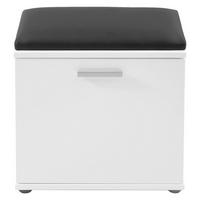GARDEROBENBANK  in 48,5/49/30 cm  - Silberfarben/Schwarz, LIFESTYLE, Holzwerkstoff/Kunststoff (48,5/49/30cm) - MID.YOU
