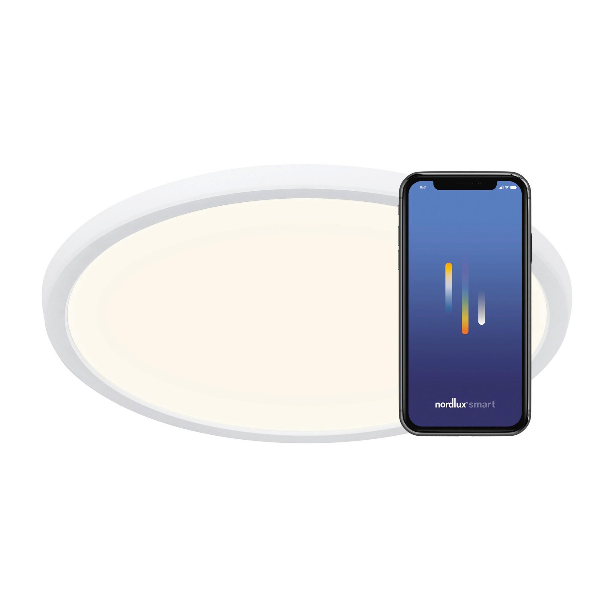 LED-DECKENLEUCHTE 60/3,2 cm   - Weiß, KONVENTIONELL, Kunststoff (60/3,2cm) - Nordlux
