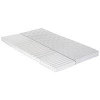 KALTSCHAUMMATRATZE CARAVAN MATRATZE, 90/200 cm, Höhe ca.: 10 cm, H2 = mittel, funktional, 7-Zonen - Weiß, Basics, Kunststoff/Textil (90/200cm) - P & B