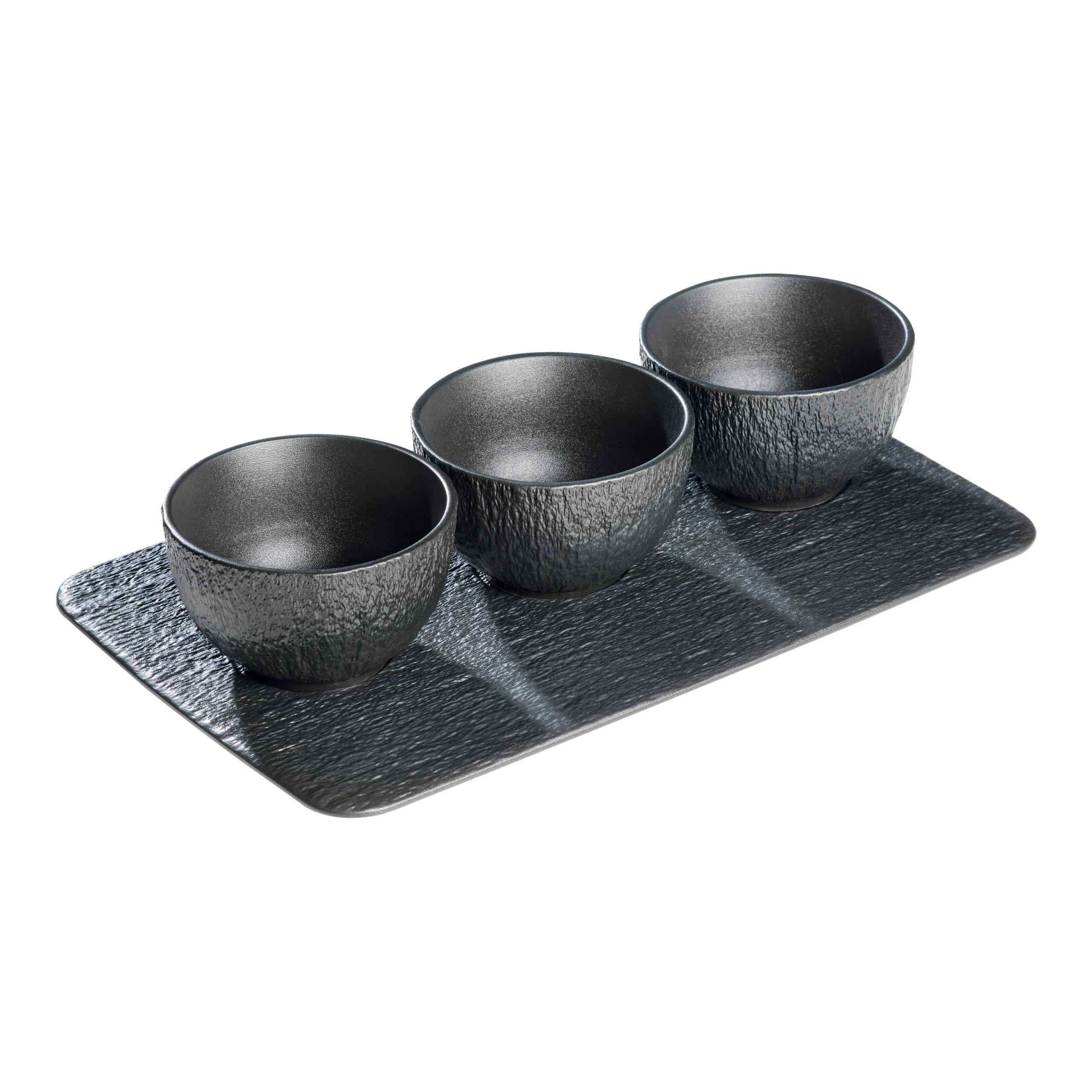 DIPSCHALENSET Porzellan  - Schieferfarben, Basics, Keramik (30/18.3/6.9cm) - CHEF CUISINE
