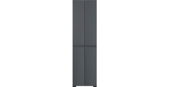 GARDEROBENSCHRANK 52/192/36 cm - Anthrazit/Schwarz, Design, Holzwerkstoff/Kunststoff (52/192/36cm) - Dieter Knoll