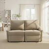 SCHLAFSOFA Mikrofaser Beige  - Beige/Schwarz, Basics, Kunststoff/Textil (168/86/96cm) - MID.YOU