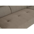 ECKSOFA Graubraun Feincord  - Graubraun/Schwarz, Design, Textil/Metall (205/280cm) - Xora