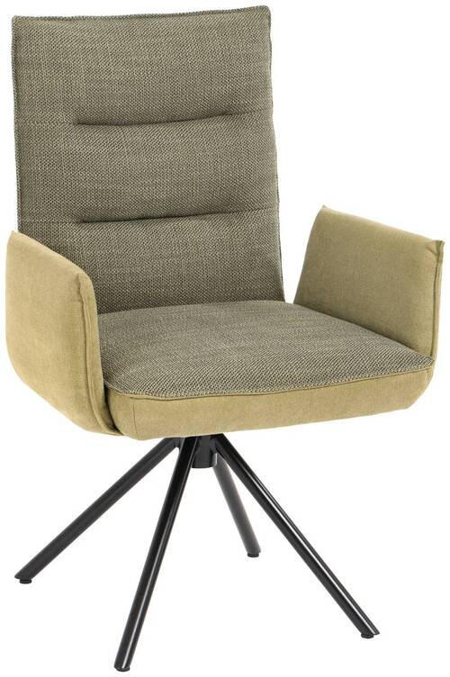 ARMLEHNSTUHL drehbar 360 °  in Flachgewebe  - Schwarz/Grün, Design, Textil/Metall (59/93/59cm) - Dieter Knoll