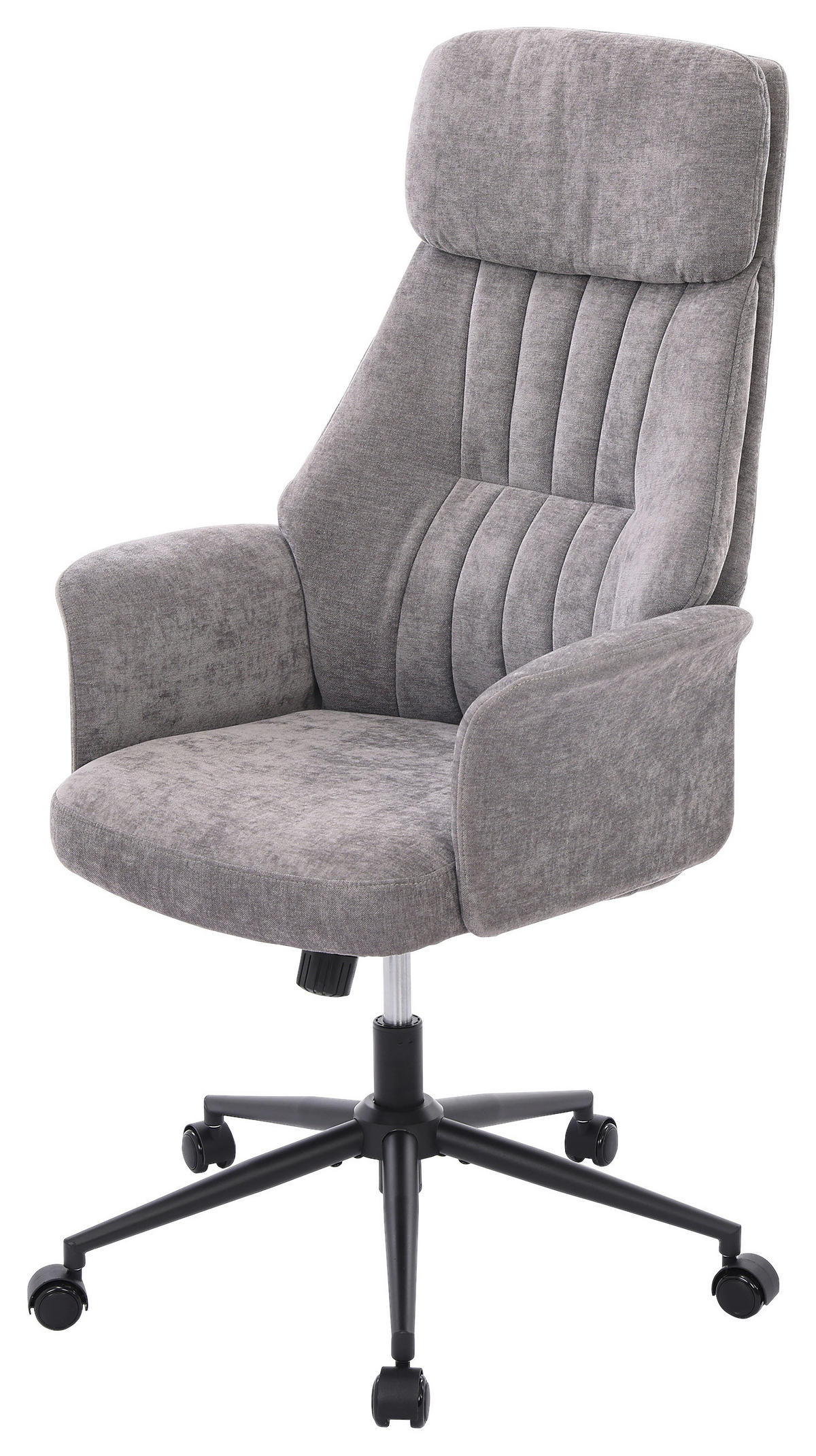 FORGÓSZÉK  zsenília szürke  - fekete/szürke, Modern, műanyag/textil (66/114/122/64cm) - Livetastic