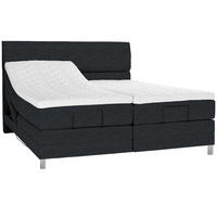BOXSPRINGBETT 180/200 cm  in Anthrazit  - Chromfarben/Anthrazit, Konventionell, Kunststoff/Textil (180/200cm) - Voleo