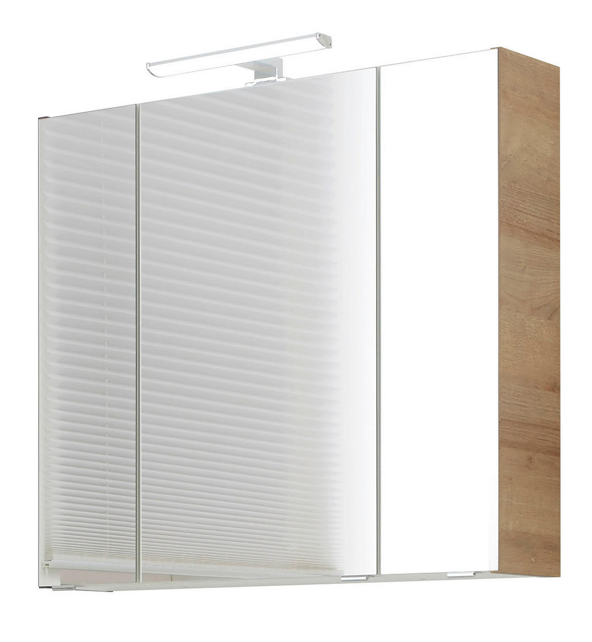 SPIEGELSCHRANK 80/70/16 cm  - Chromfarben/Eichefarben, KONVENTIONELL, Glas/Holzwerkstoff (80/70/16cm) - Xora