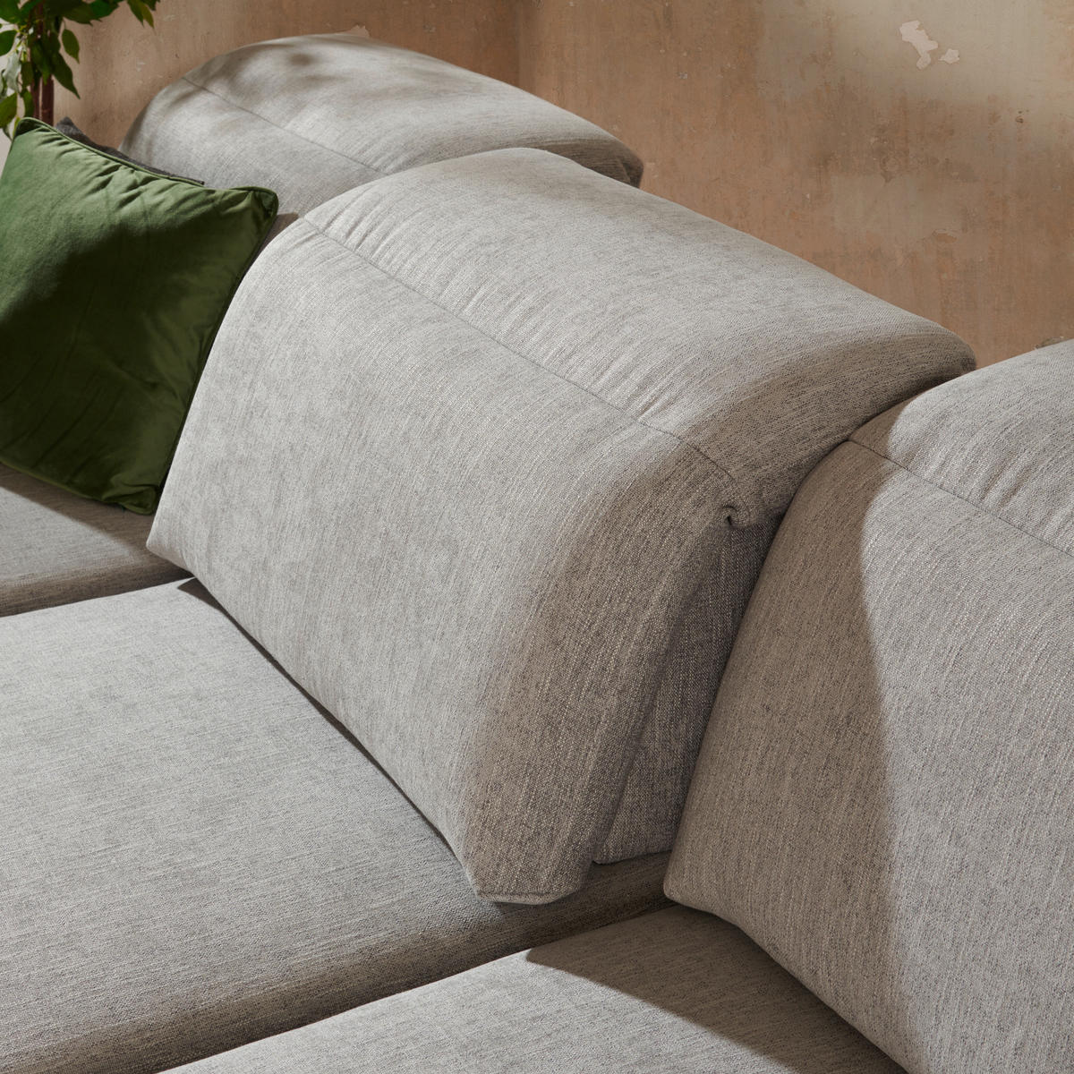 ECKSOFA  in Webstoff Hellgrau  180/289 cm  - Hellgrau/Schwarz, Design, Textil/Metall (180/289cm) - Stylife