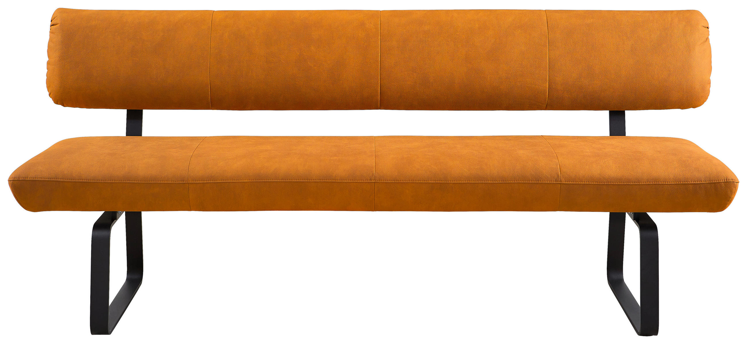 SITZBANK 200/88/68 cm Anthrazit, Cognac  - Cognac/Anthrazit, Design, Textil/Metall (200/88/68cm) - Venjakob