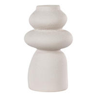 VASE  - Beige, Design, Keramik (14.5/26.5/14.5cm)