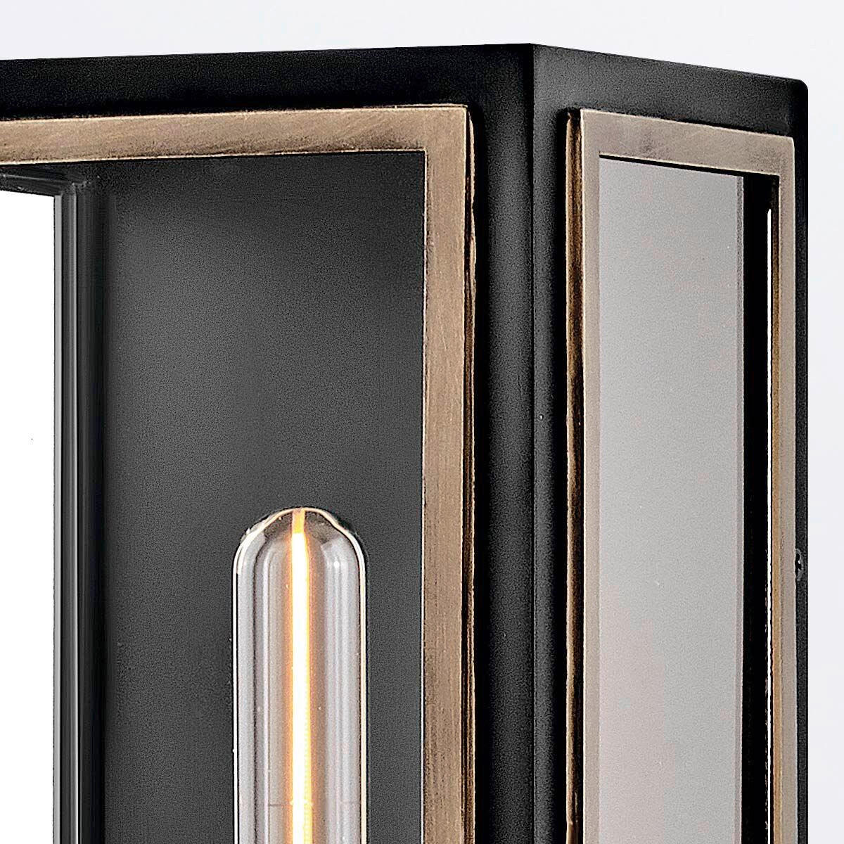 WANDLEUCHTE Shaw 61/15,9/17,1 cm  - Schwarz/Bronzefarben, KONVENTIONELL, Glas/Metall (61/15,9/17,1cm) - Elstead Lighting