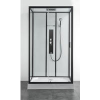 DUSCHKABINE  in Schwarz  - Schwarz, MODERN, Glas (120/80/225cm) - Sanotechnik