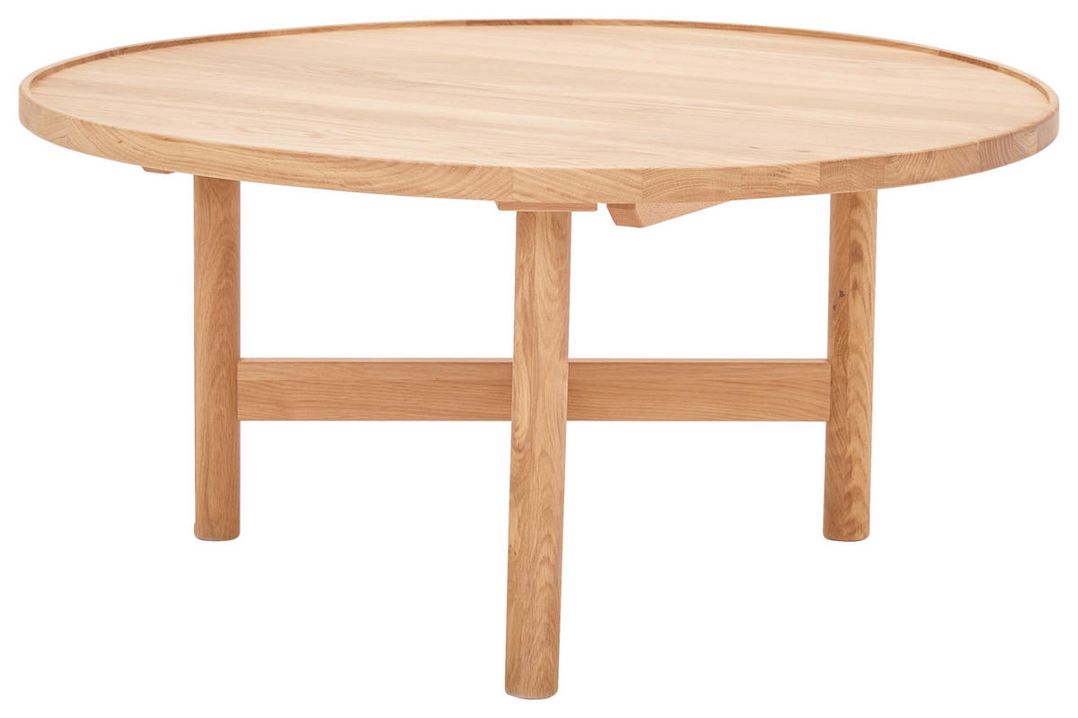 COUCHTISCH Kernbuche massiv 80/80/40 cm rund Kernbuche  - Kernbuche, Design, Holz (80/80/40cm) - Linea Natura