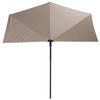 SONNENSCHIRM  270/150 cm  - Schwarz/Naturfarben, Basics, Textil/Metall (270/150cm)
