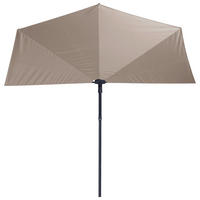 SONNENSCHIRM  270/150 cm  - Schwarz/Naturfarben, Basics, Textil/Metall (270/150cm)