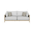 2-SITZER-SOFA Mari in Flachgewebe Taupe, Eschefarben, Sandfarben  - Sandfarben/Taupe, ROMANTIK / LANDHAUS, Holz/Textil (219/83/98cm) - Dieter Knoll