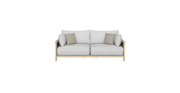 2-SITZER-SOFA Mari in Flachgewebe Taupe, Eschefarben, Sandfarben  - Sandfarben/Taupe, ROMANTIK / LANDHAUS, Holz/Textil (219/83/98cm) - Dieter Knoll
