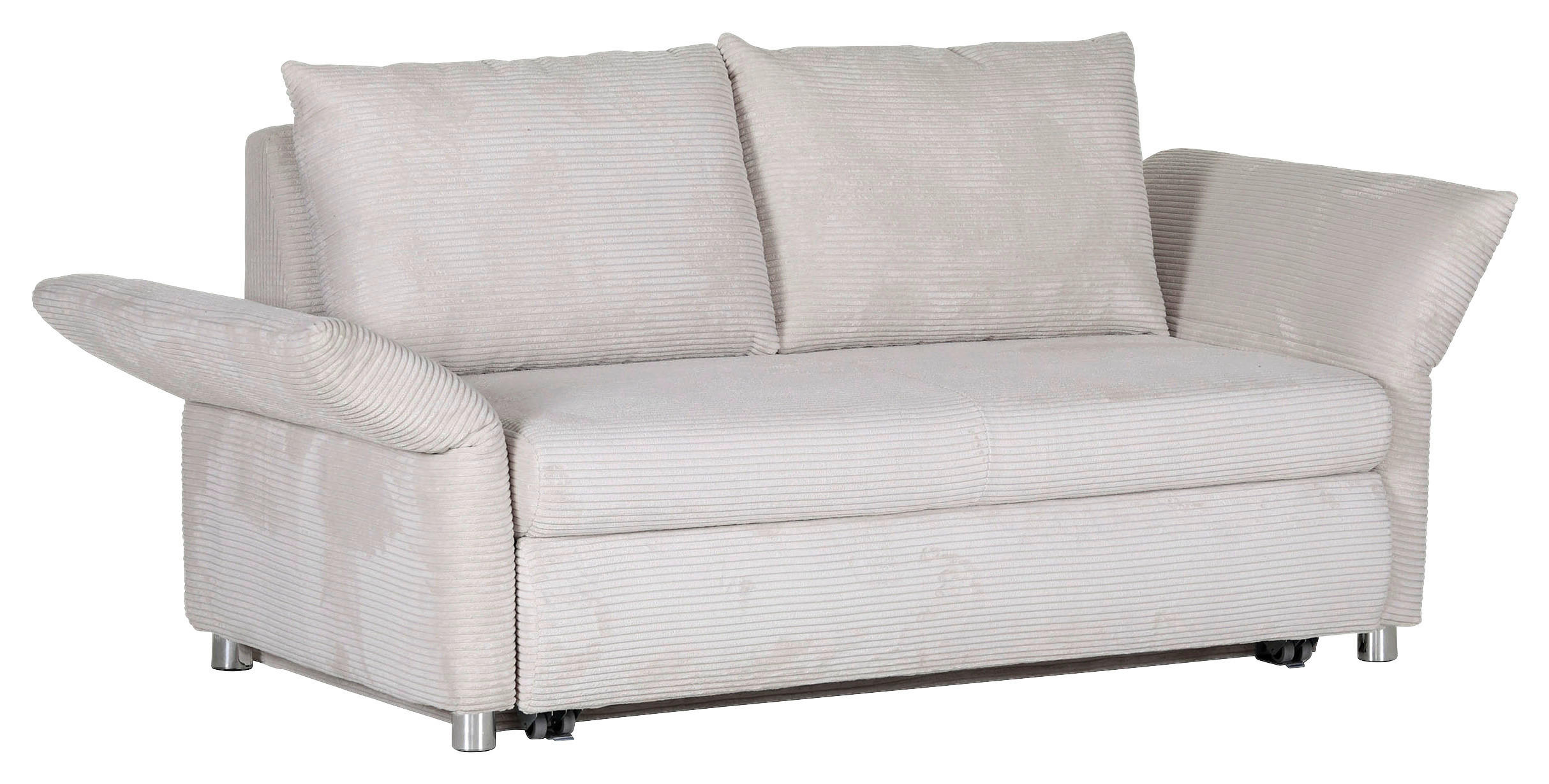 BÄDDSOFFA i manchester cremefärgad  - kromfärg/cremefärgad, Design, textil/plast (176/81/98cm) - MID.YOU