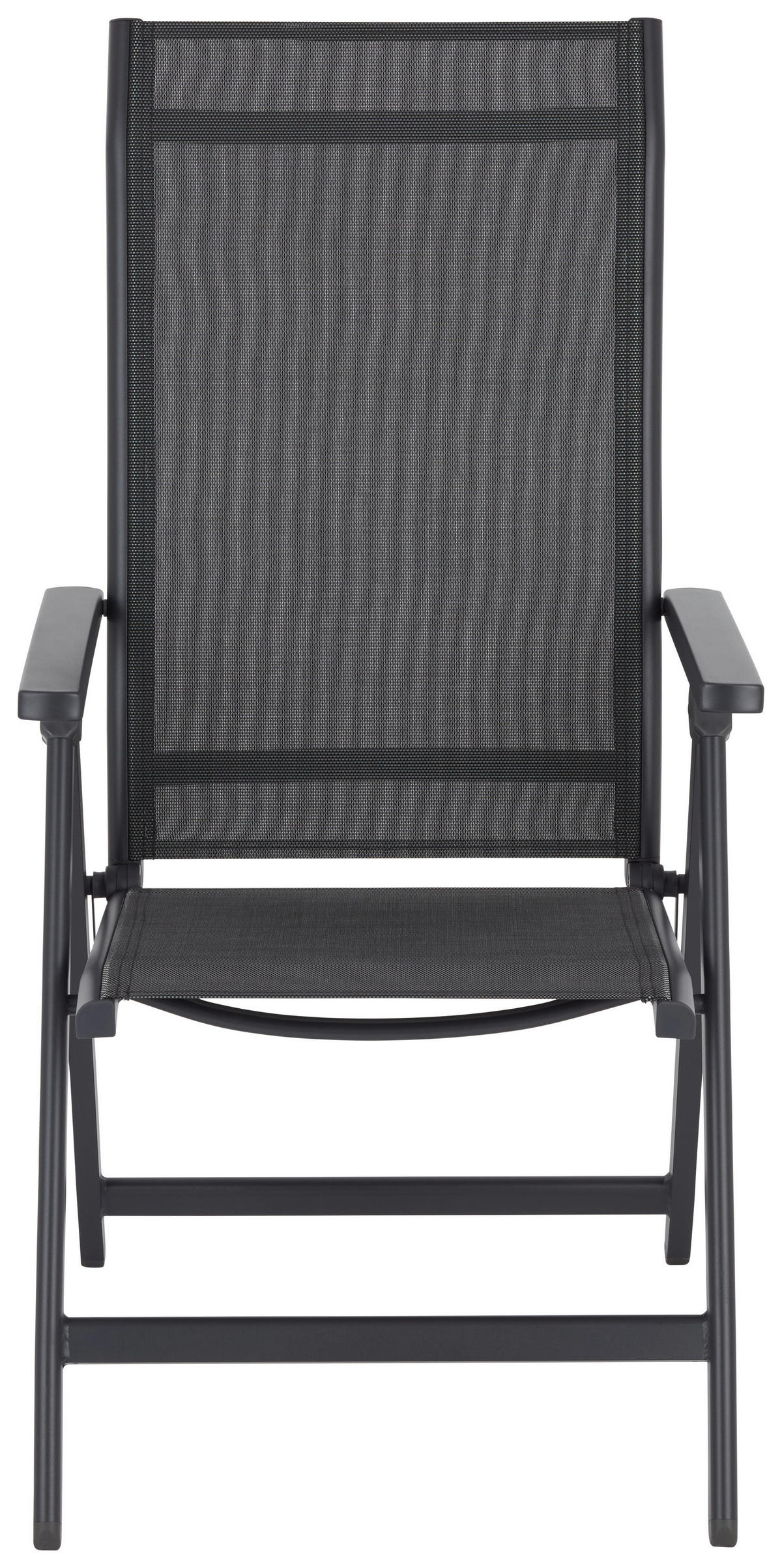 SCAUN PLIANT DE EXTERIOR in metal, plastic, textil antracit, gri, argintiu  - argintiu/antracit, Konventionell, plastic/metal (58/110/67cm) - Ambia Garden