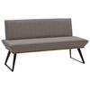 SITZBANK in Holz, Metall, Textil Schwarz, Eichefarben, Hellbraun  - Hellbraun/Eichefarben, Design, Holz/Textil (140/87/64cm) - Voleo