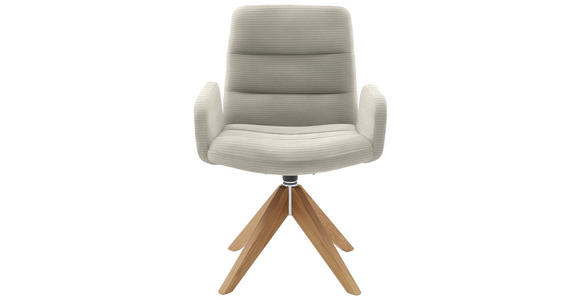 ARMLEHNSTUHL  in Cord  - Naturfarben, Design, Holz/Textil (61/88/66cm) - Dieter Knoll