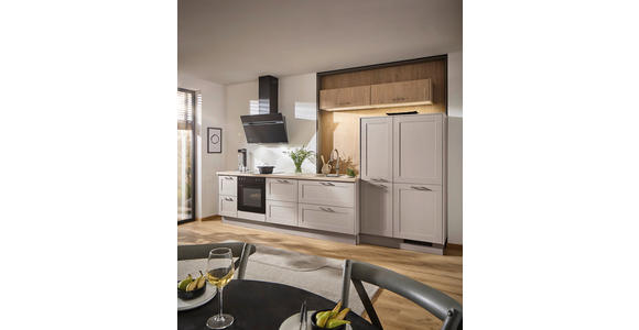 EINBAUKÜCHE   - Eichefarben/Grau, Design, Holzwerkstoff - Xora