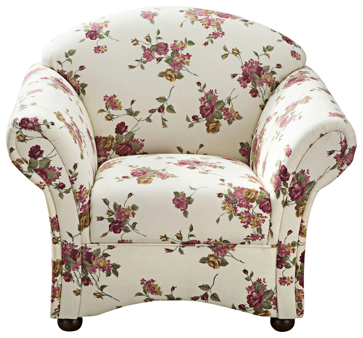 SESSEL in Flachgewebe Rot, Beige  - Beige/Rot, Design, Holz/Textil (96/85/81cm) - Max Winzer