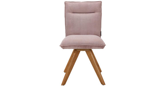 STUHL in Holz, Textil Altrosa - Wildeiche/Altrosa, Design, Holz/Textil (47/87/62cm) - Johann Jakob