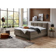 BOXSPRINGBETT 160/200 cm  in Taupe  - Taupe/Schwarz, KONVENTIONELL, Kunststoff/Textil (160/200cm) - Carryhome