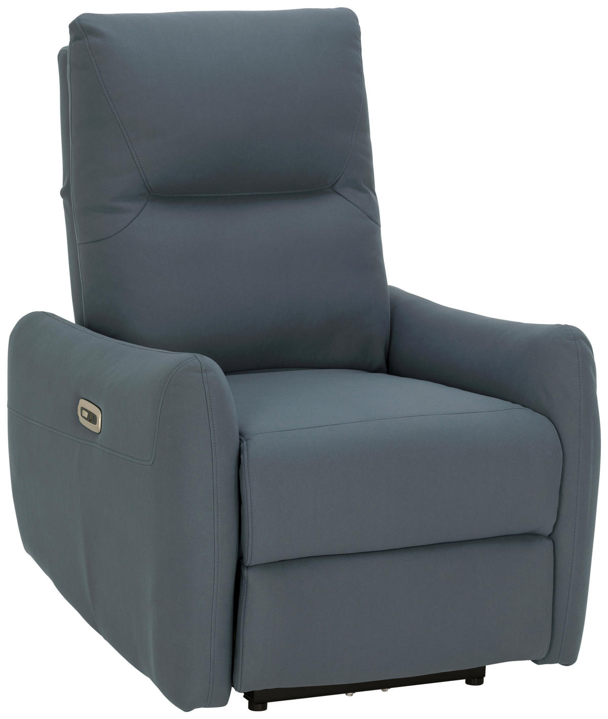 SITZGARNITUR Mikrofaser Dunkelblau  - Schwarz/Dunkelblau, KONVENTIONELL, Textil/Metall - Livetastic