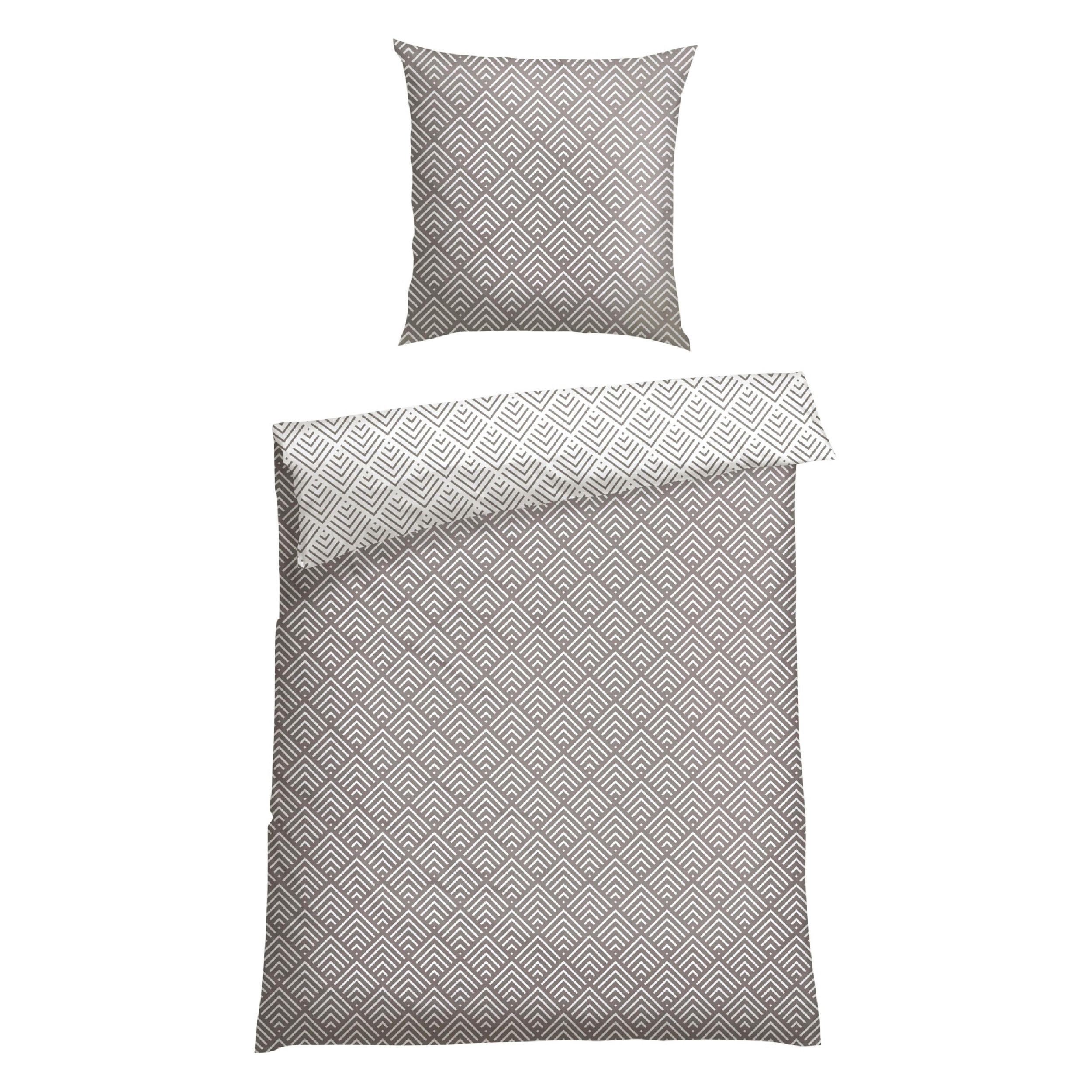 BETTWÄSCHE 2-teilig MABEL Renforcé 135/200 cm  - Grau, Basics, Textil (135/200cm)