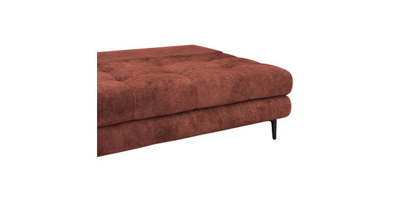 SCHLAFSOFA  mit Liegefunktion, Schlafen auf Sitzhöhe, Rücken echt Chenille Bordeaux  - Bordeaux/Schwarz, KONVENTIONELL, Textil/Metall (203/94/96cm) - Carryhome