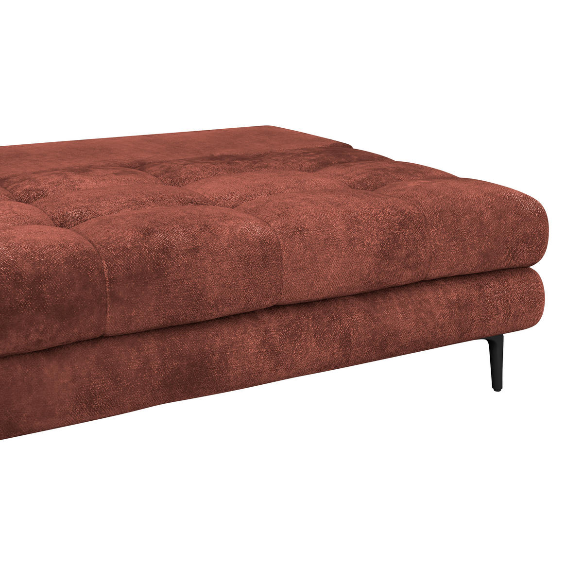 SCHLAFSOFA  mit Liegefunktion, Schlafen auf Sitzhöhe, Rücken echt Chenille Bordeaux  - Bordeaux/Schwarz, KONVENTIONELL, Textil/Metall (203/94/96cm) - Carryhome