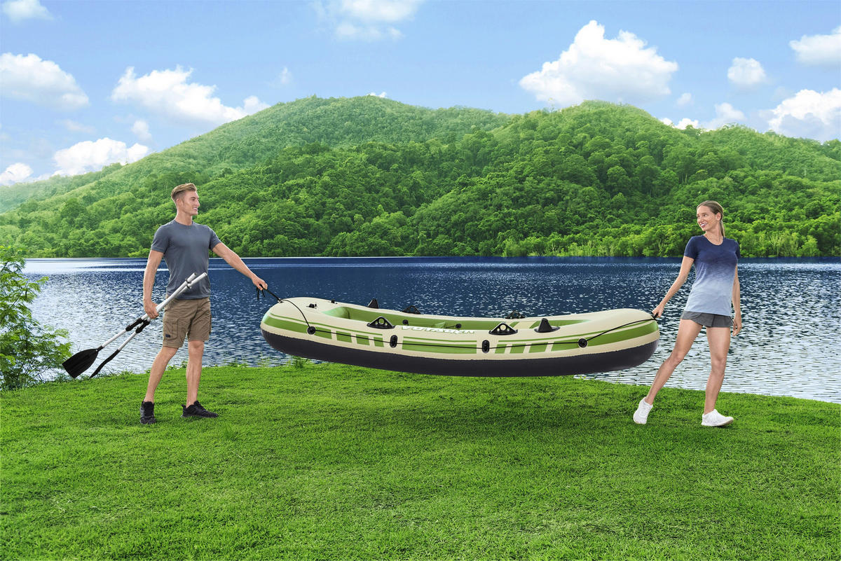 SCHLAUCHBOOT VOYAGER X3  - Beige/Olivgrün, KONVENTIONELL, Kunststoff/Metall (294/137/39cm) - Bestway