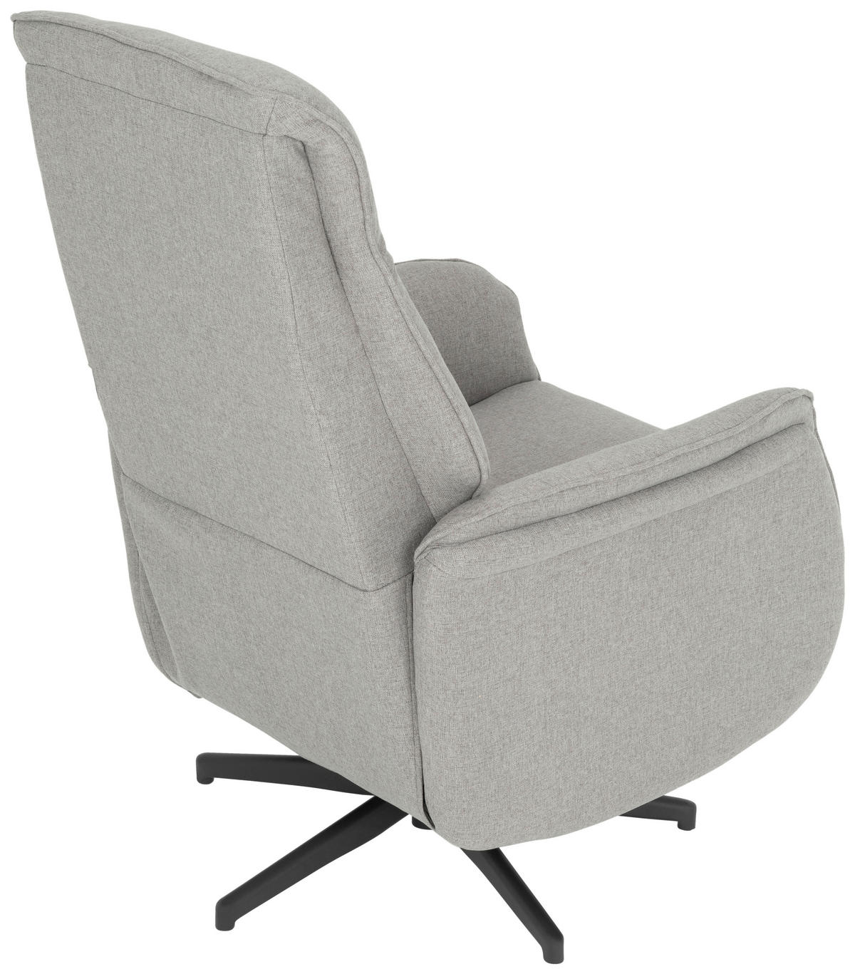 FERNSEHSESSEL  mit Flachgewebe Grau  - Schwarz/Grau, Design, Textil/Metall (71/105/85cm) - MID.YOU
