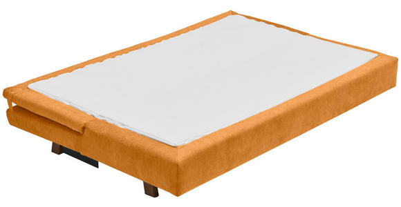 SCHLAFSOFA Flachgewebe Currygelb - Currygelb/Eichefarben, KONVENTIONELL, Holz/Textil (205/85/98cm) - Carryhome