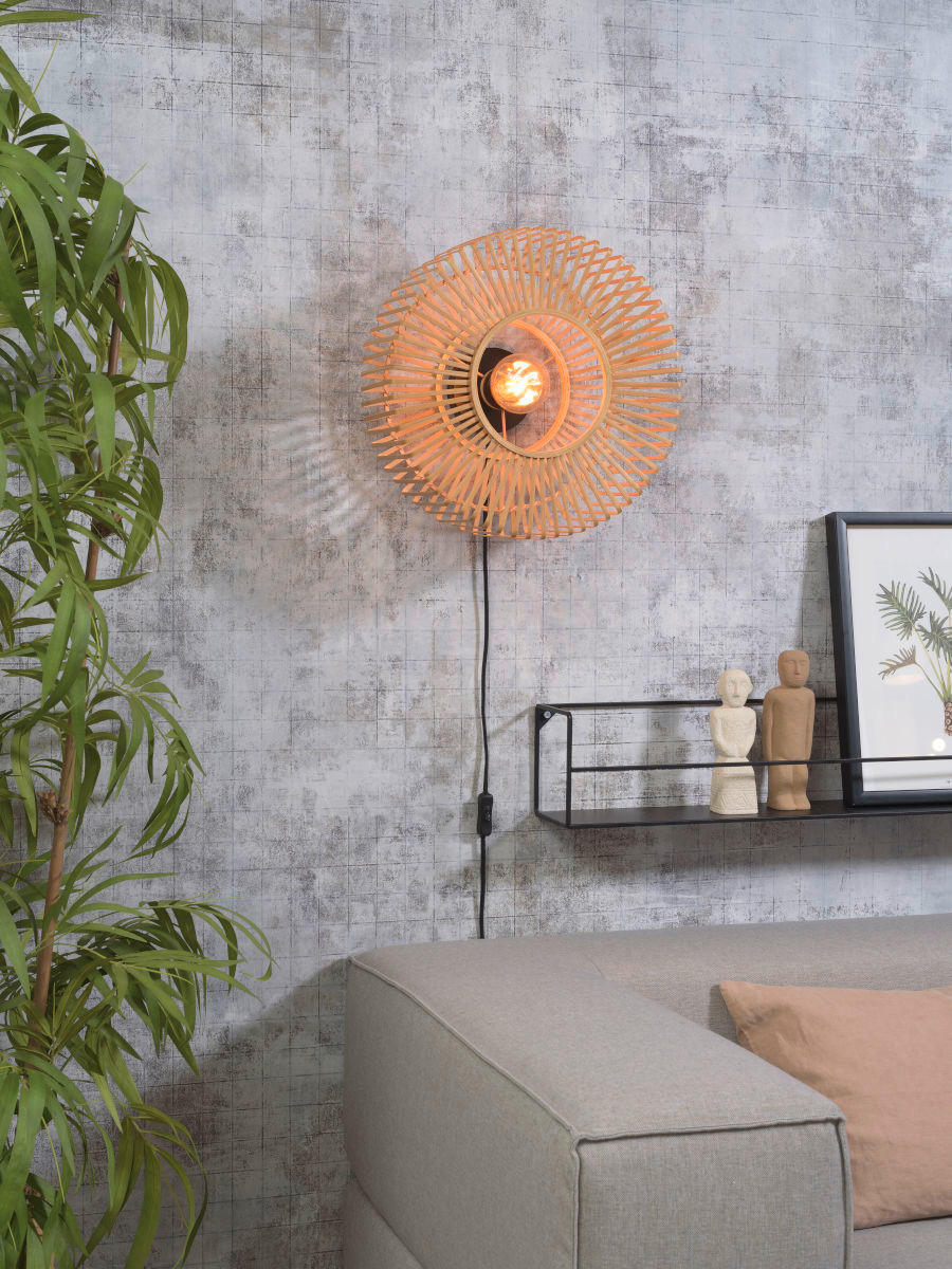 WANDLEUCHTE - Naturfarben, Trend, Holz (20/40cm) - Good & Mojo
